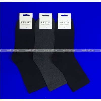 VIKATEX носки мужские с лайкрой арт. 1ВС1 черные
