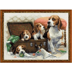 Набор для вышивания крестом "Собачье семейство"