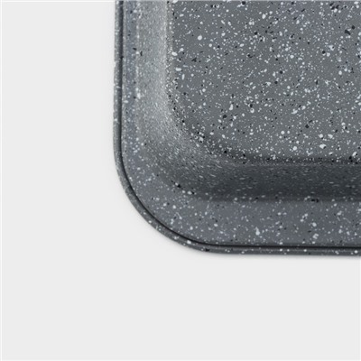 Противень для выпечки Доляна, 42×28,5×5 см, антипригарное покрытие, цвет серый