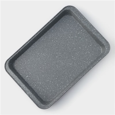Противень для выпечки Доляна, 42×28,5×5 см, антипригарное покрытие, цвет серый