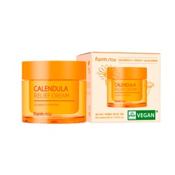 FarmStay Calendula Relief Cream Облегчающий крем для лица с календулой