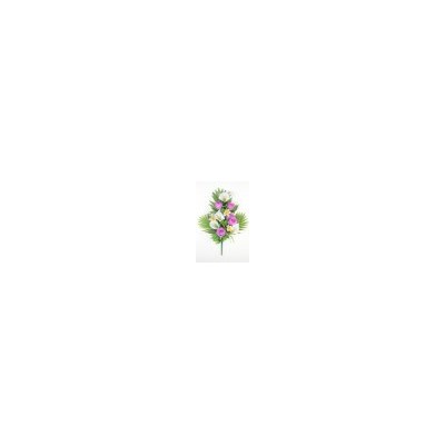 Искусственные цветы, Ветка в букете роза+калла веерная 12 веток (1010237)