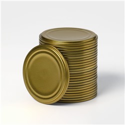 Крышка для консервирования «Москвичка», СКО-82 мм, металл, лак, упаковка 25 шт, цвет золотой