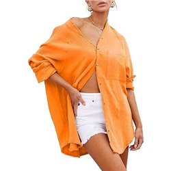 Womens Bathing Suit Cover Up Bikini Swimsuit Coverup Beach Cover Ups Button Down Shirts for Women