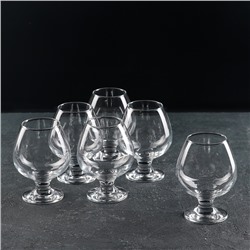 Набор стеклянных бокалов для коньяка Bistro, 385 мл, 6 шт