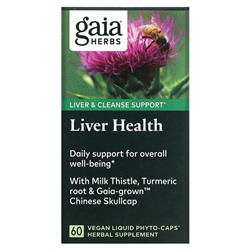 Gaia Herbs Здоровье печени, 60 веганских жидких фито-капсул