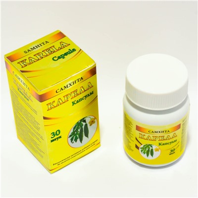 Карела «Самхита», общеукрепляющее средство, понижение уровня сахара и холестерина, 30 капсул