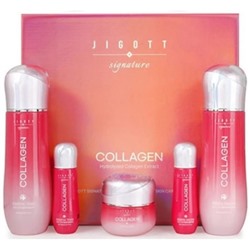 Jigott Набор увлажняющих средств для лица: тонер, эмульсия, крем / Signature Collagen Essential Skin Care 3 Set