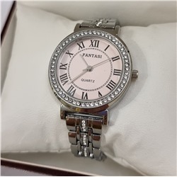 Наручные часы с металлическим браслетом, цвет циферблата розовый, Ч302450, арт.126.019
