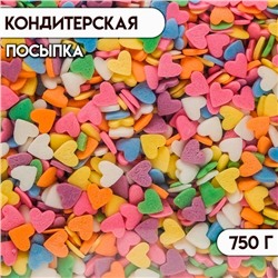 Кондитерская посыпка «Сердце», микс, 750 г