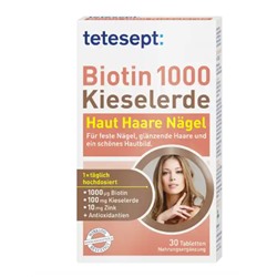 tetesept Biotin 1000 Kieselerde Tabletten 30st Биотин+ремнезем+цинка+антиоксиданты