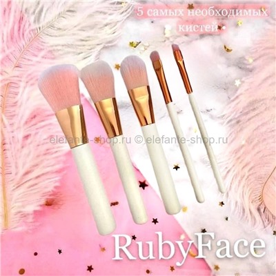 Набор кистей для макияжа Ruby Face 5 Brush Set White