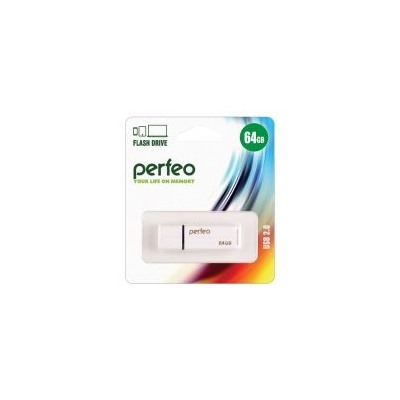 64Gb Perfeo C01G2 White USB 2.0 (PF-C01G2W064)