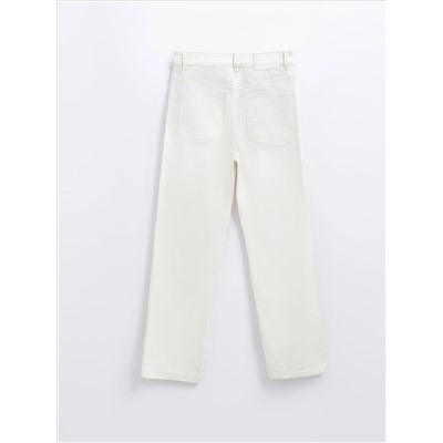 CONTE CON-623 Укороченные джинсы прямого кроя с карманами брючного типа