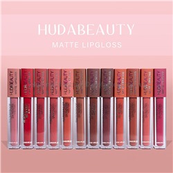 Набор матовых блесков для губ HUDA BEAUTY Matte LipGloss, 12 штук