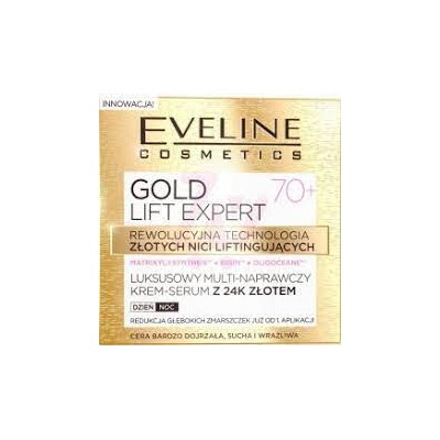 Eveline "Gold Lift Expert" 70+ эксклюзивный ультравосст.Крем-сыворотка день/ночь (50мл).30