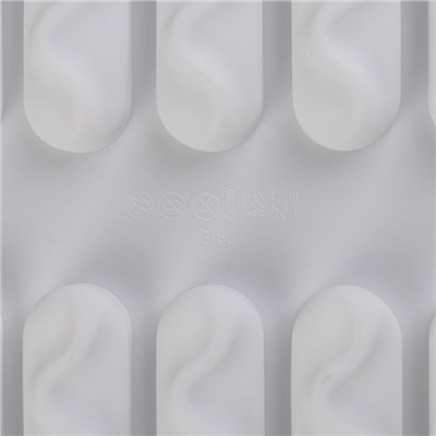Форма силиконовая для муссовых десертов и выпечки Доляна «Андулетт», 30×17,2×2 см, 10 ячеек, 11,5×2,5 см, цвет белый