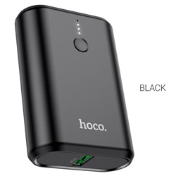 Внешний аккумулятор Hoco Q3, 10000 мАч, 1 USB, 1 Type-C, 3 А,быстрая зарядка, дисплей,чёрный