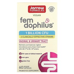 Jarrow Formulas Vegan Fem Dophilus, 1 миллиард КОЕ, 60 растительных капсул - Jarrow Formulas