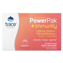 Trace Minerals Research Electrolyte Stamina, PowerPak + Immunity, грейпфрут, 30 пакетов по 0,23 унции (6,4 г) каждый