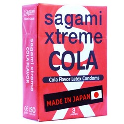 Презервативы Sagami Xtreme Cola латексные, с ароматом колы 3шт.