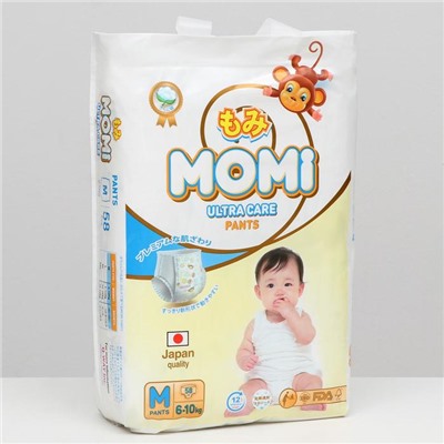 Подгузники-трусики MOMI Ultra Care, M (6-10 кг), 58 шт