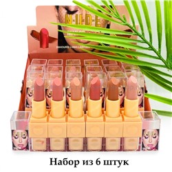 Набор матовых помад Iman of Noble Nude New 26 Hours Long Lasting, 6 штук