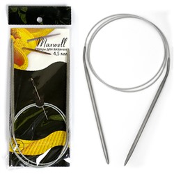 Спицы круговые для вязания на тросиках Maxwell Black 80 см арт.#7 4,5мм