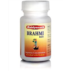 Брахми Вати, тоник для мозга, 80 таб, производитель Байдьянатх; Brahmi Bati, 80 tabs, Baidyanath