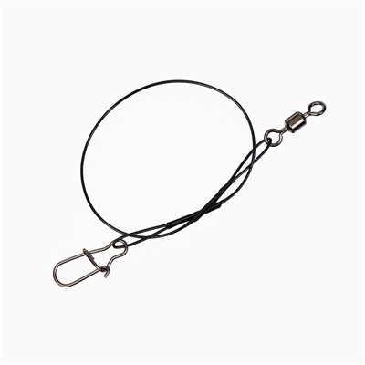 Поводки стальные NAMAZU Leader 1х7 Nylon Coated, тест 7 кг, 15/20/25 см, чёрные, 60 шт.