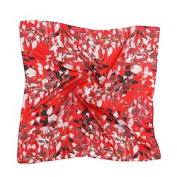 Платок шейный с цветами MAGROM, красный, 60 х 60 см, из 100% полиэстера
