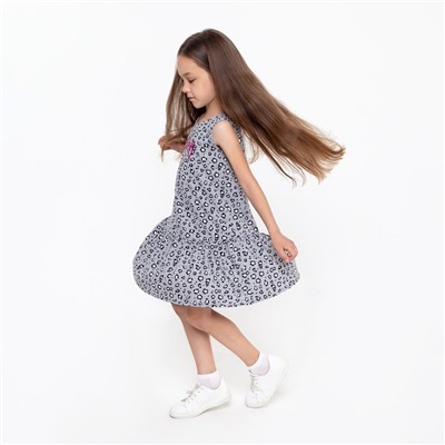 Платье для девочки, цвет серый, рост 116 см