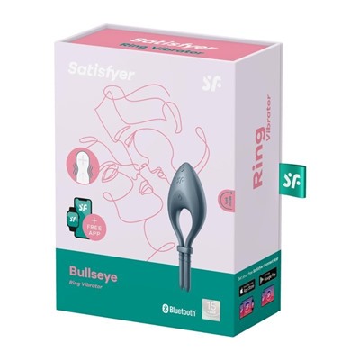 Satisfyer Эрекционное кольцо (Лассо) Bullseye с вибрацией (голубой)