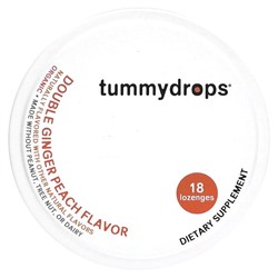 Tummydrops Двойные пастилки с имбирем, персик, 18 пастилок