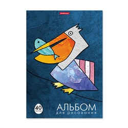 ErichKrause® Альбом для рисования на клею "Birds" А4, 40 листов, арт.54345