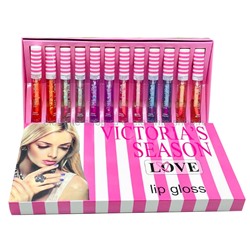 Блески для губ Victorias Season LOVE Lip Gloss, 12 штук