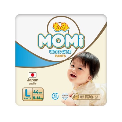 Подгузники-трусики MOMI Ultra Care, L (9-14 кг), 44 шт