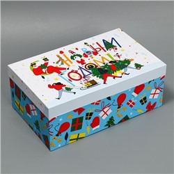 Коробка подарочная «Новогоднее веселье», 32,5 × 20 × 12,5 см