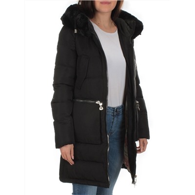 6525 BLACK Куртка зимняя женская (200 гр. холлофайбера)