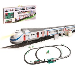Уценка (Порвана упаковка) Железная дорога «Городской электропоезд», работает от батареек, световые и звуковые эффекты