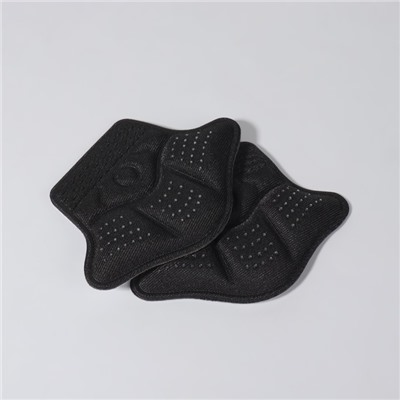 Пяткоудерживатели для обуви, с подпяточником, клеевая основа, 10 × 7,3 см, пара, цвет чёрный