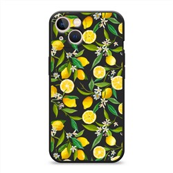 Матовый силиконовый чехол Сочные лимоны на iPhone 13