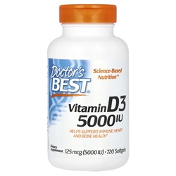 Doctor's Best Витамин D3 - 125 мкг (5000 МЕ) - 720 капсул - Doctor's Best