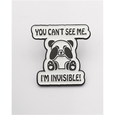 Металлический значок "Panda invisible"