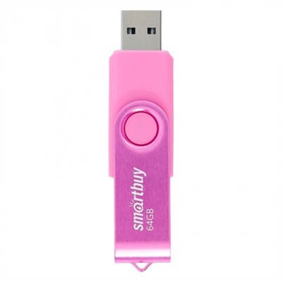 64Gb Smartbuy Twist Pink USB2.0 (SB064GB2TWP)