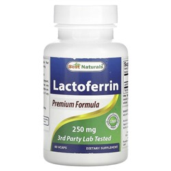 Best Naturals Лактоферрин - 250 мг - 60 Vcaps - Best Naturals