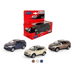 Welly. Машинка 1:38 "Hyundai Santa Fe", металл, пруж. мех., цв. в ассорт. арт.43677W