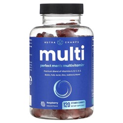 NutraChamps Multi, Мультивитамины Perfect для мужчин, малина, 120 жевательных таблеток с витаминами