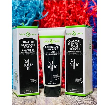 Пенка для умывания Dear Derm Charcoal Deep Pore Foam Cleanser 100ml (125)