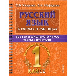 Русский язык в схемах и таблицах. Все темы школьного курса 1 класса с тестами.